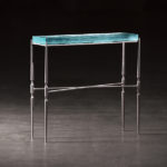 Calico Bay 34" Console with Seascape Fusion Glass Charleston Forge