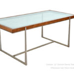 Custom cooper dining table with facet glass top from Charleston Forge Made in USA