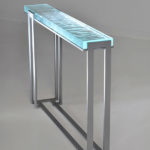 Charleston Forge Watson console with Andrew Pearson seascape fusion glass