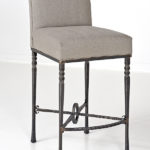 Custom Omega Barstool handforged by Charleston Forge Made in USA