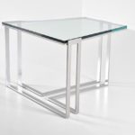 Custom Watson Table with glass top from Charleston Forge Made in USA