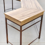 Custom Newhartthree sided desk from Charleston Forge with Maple top