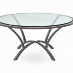 custom hand forged table with glass top from Charleston Forge Made in USA