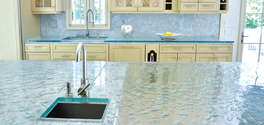 Charleston Forge Andrew Pearson Glass countertop