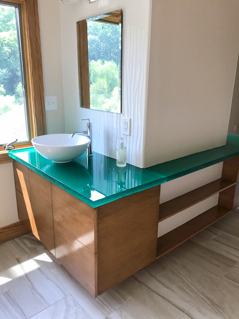 Andrew Pearson Glass Bathroom Countertop