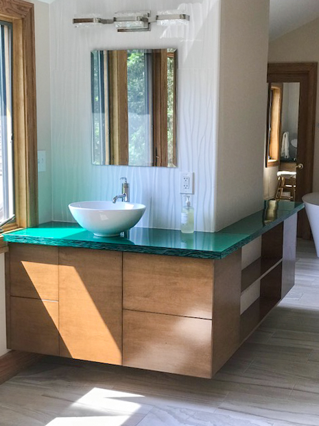 Andrew Pearson Glass Bathroom Countertop