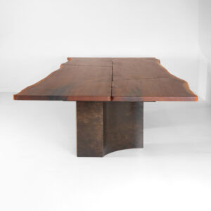 Custom Curved-Base Live Edge Dining - Conference Table