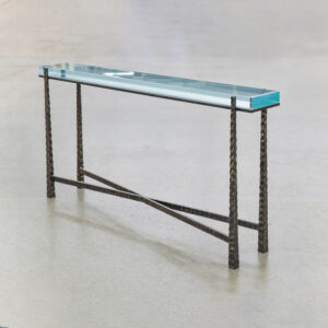 Charleston Forge American Made Custom Nash Console with Fusion Glass